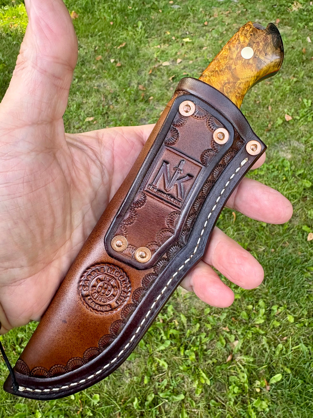 Tejas Ranch Knife in Chittum Burl