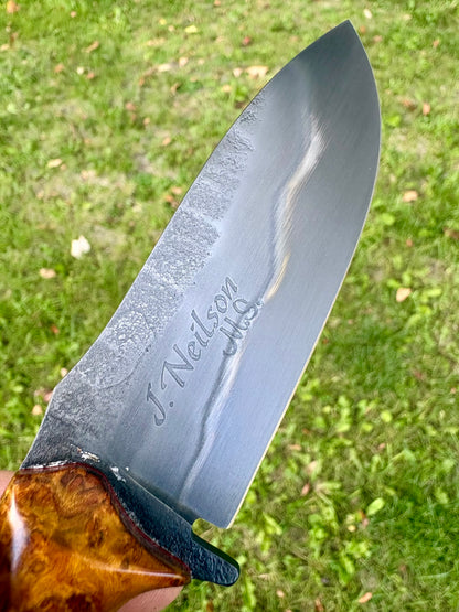 Tejas Ranch Knife in Chittum Burl