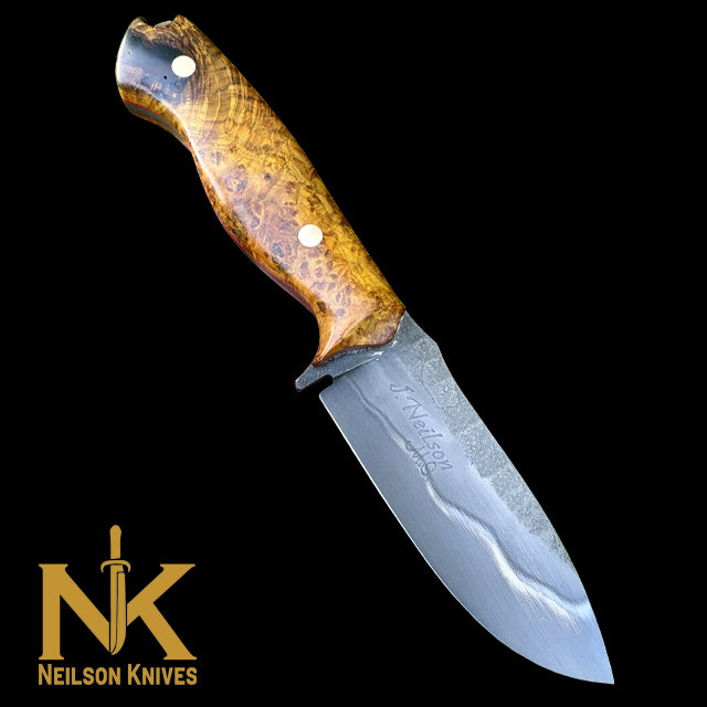 Tejas Ranch Knife in Chittum Burl